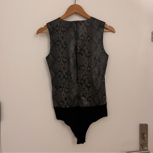 Commando Faux Leather Snake Print Bodysuit - Picture 4 of 4